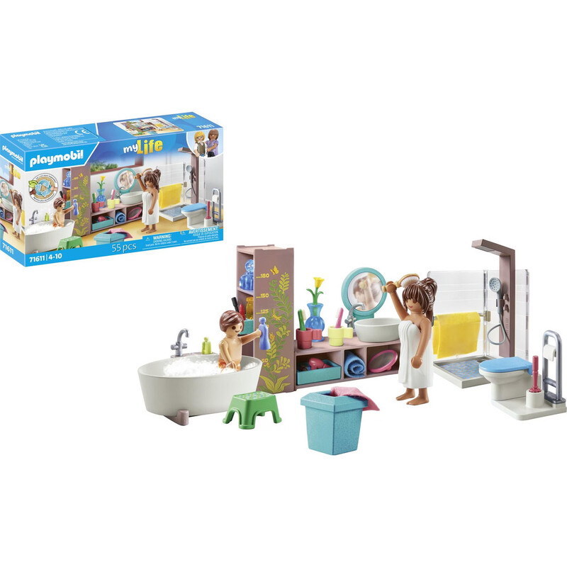 PLAYMOBIL MyLife 71611 Badezimmer, Spielzeug für Kinder ab 4 Jahren