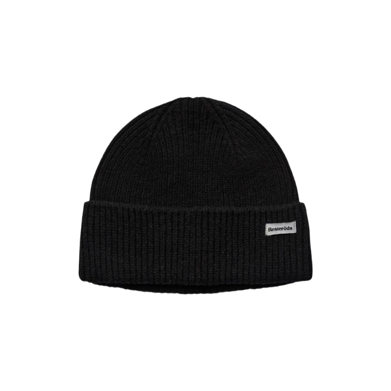 Resteröds Bonnet d'hiver en laine isolante, ajustement classique, noir