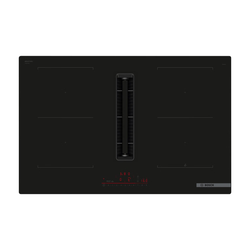 Bosch PVQ811H26E vacuüm inductiekookplaat, 4 branders, 7400 W, zwart
