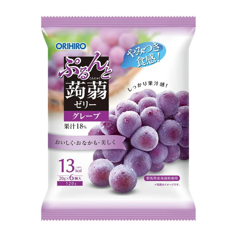 Orihiro Druiven Konjac Gelei 120 g (6-Pack)