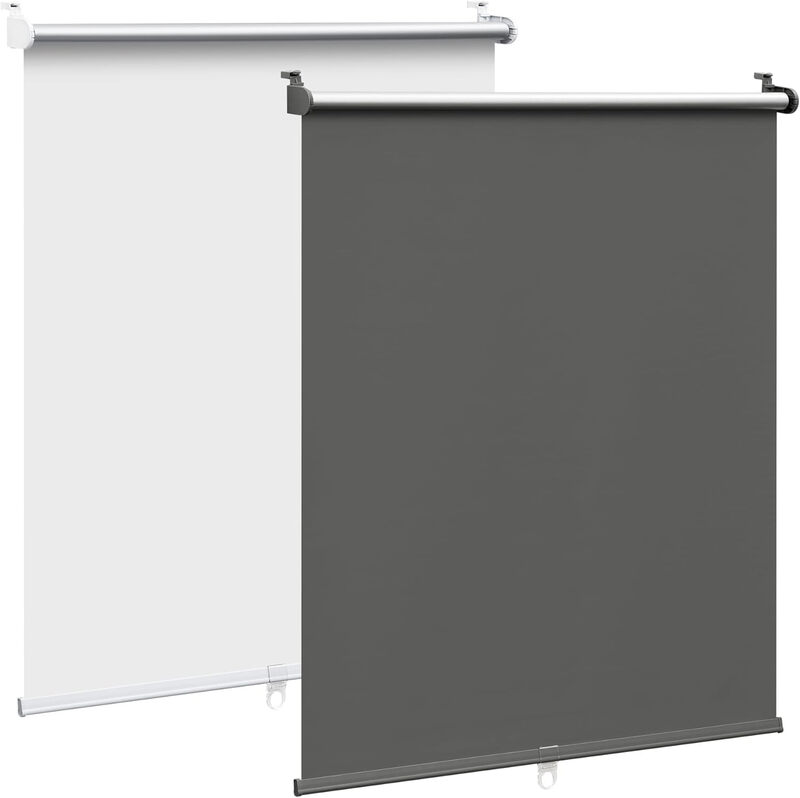 WOLTU Verdunkelungs-Rollo ohne Bohren, Klemmfix Thermo-Rollo für Innenräume, Sicht- und Sonnenschutz-Rollo, schnurlos, Klemm-Rollo für Fenster und Türen, 95x150 cm, Anthrazit
