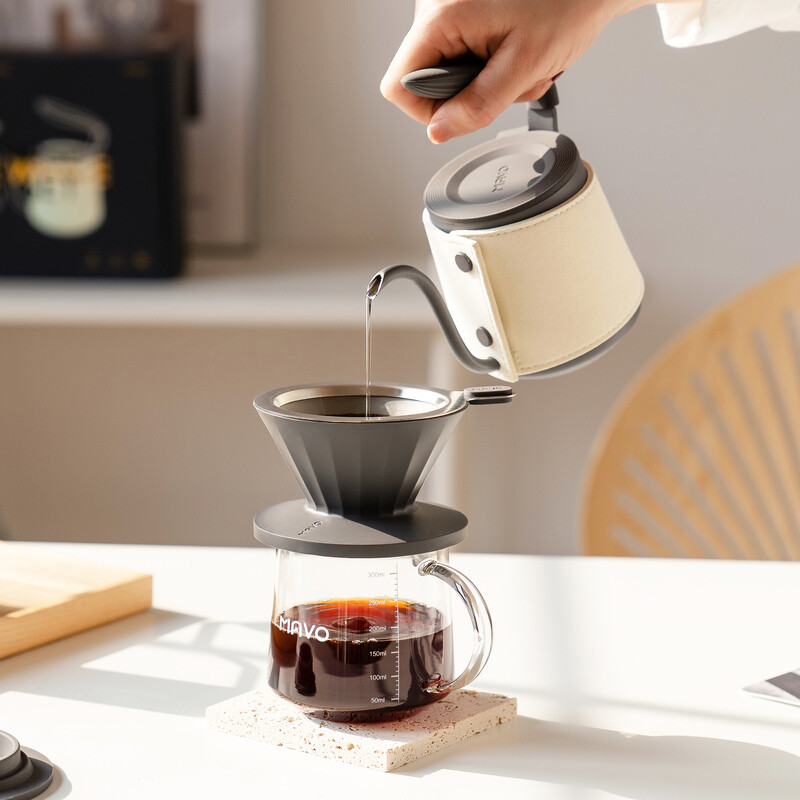 MAVO Wal Pour Over Kaffeekessel-Set tragbares Home-Coffee-Maker-Kit tiefspacegrau