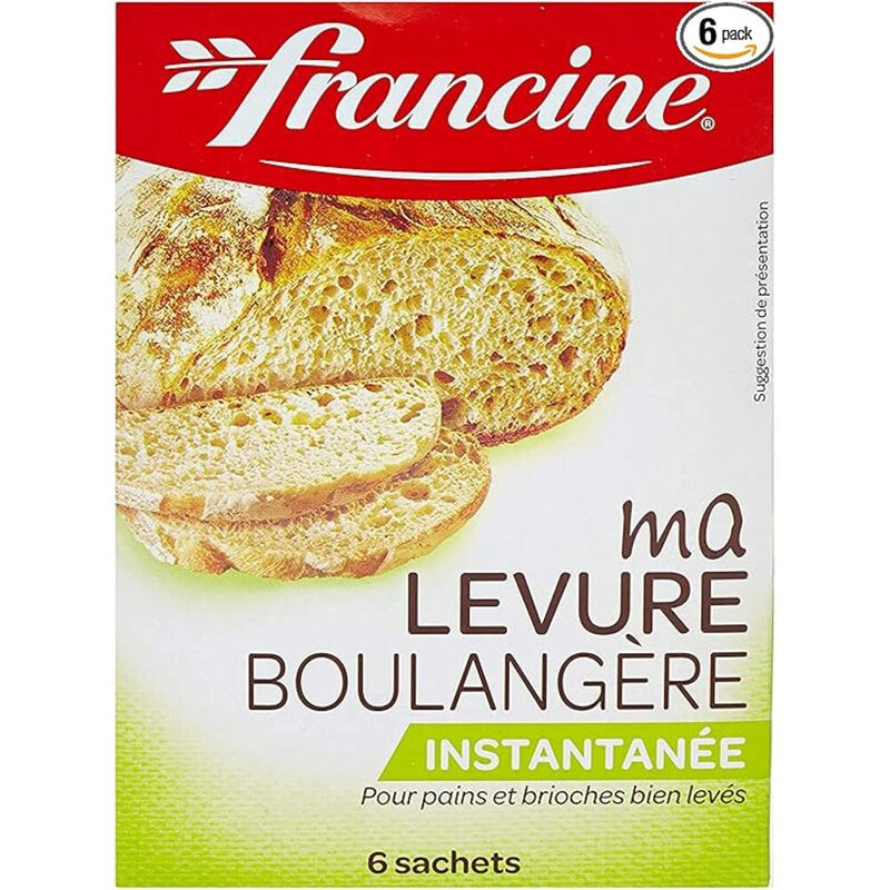 Levure Boulangère Pains Pizzas Et Brioches Francine Les 6 Sachets De 5 G