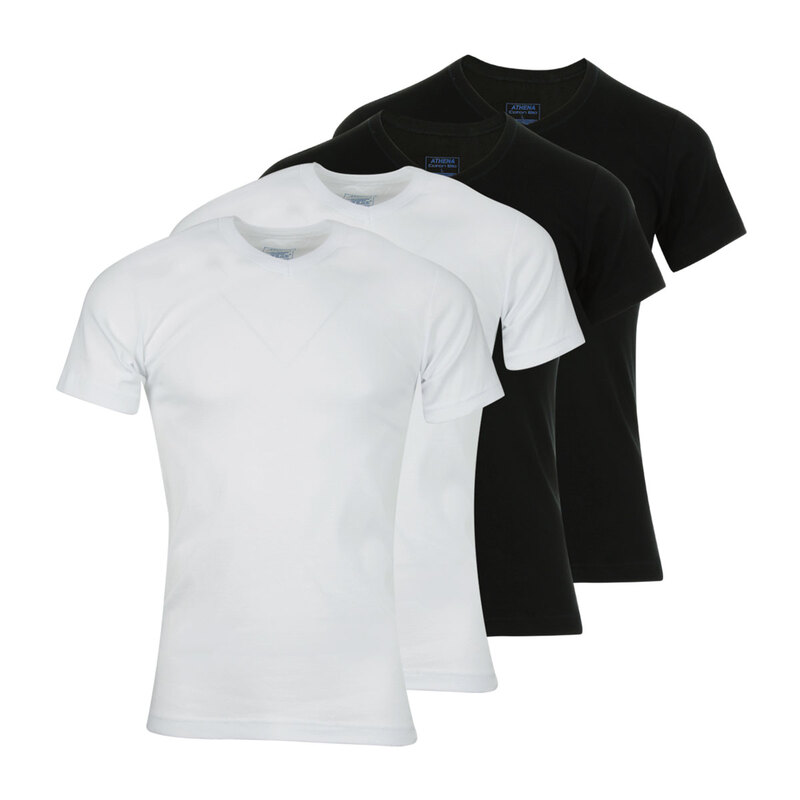 T shirt Athena Tee shirt col V lot de 4 COTON BIO EU - vue 2