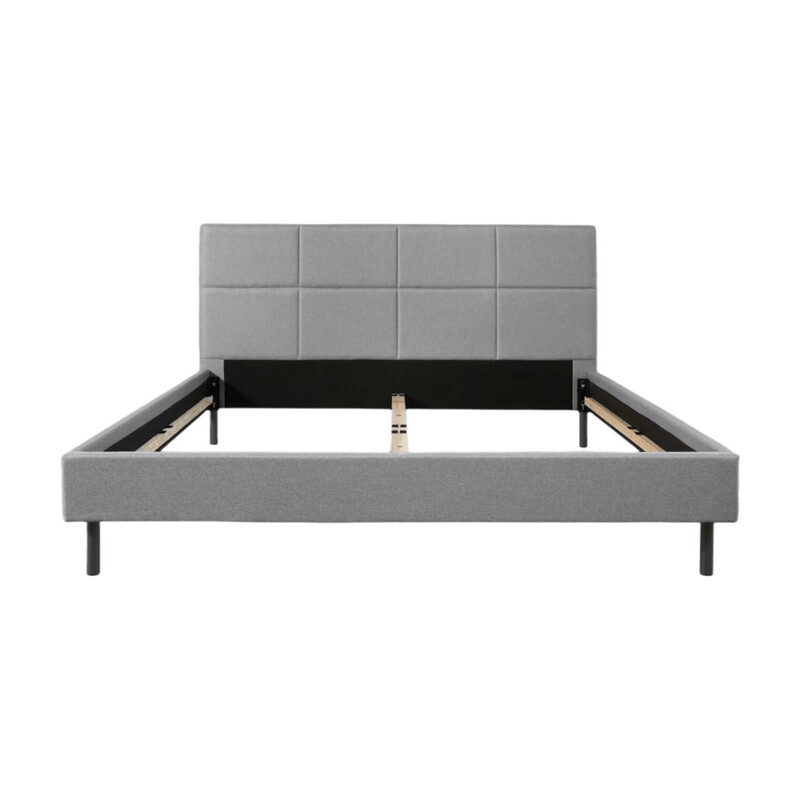 Gepolstertes Bett Elbe Grau 180x200 Grau