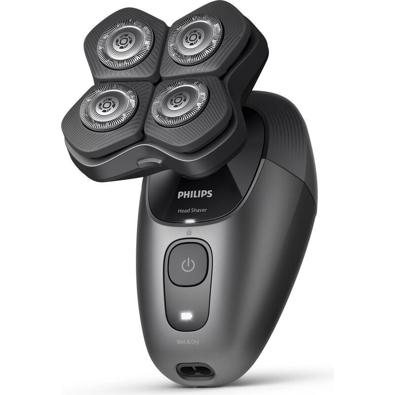 Philips Kopfrasierer Profi-Serie 7000 elektrischer Glatzenrasierer für Männer und Frauen, flexibler 360-Grad-Rasierkopf und ComfortCut-Klingen, gründliche Rasur, sanft zur Haut, Modell HS7980/15