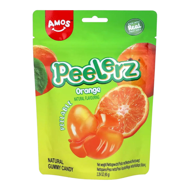 Amos Peelerz gummie-snoep - sinaasappel 65 g