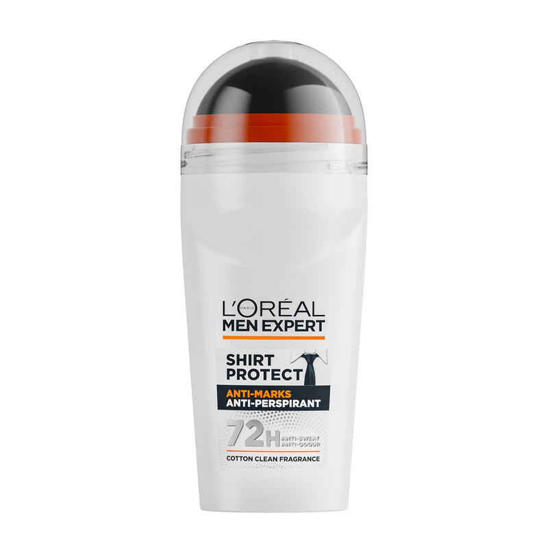 L'Oréal Men Expert Shirt Protect Roll-On, Anti-Mark Anti-Perspirant, 48H, 50ml