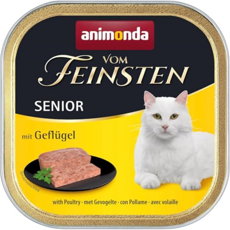 animonda Vom Feinsten Senior Geflügel Katzennassfutter, getreidefrei, 32 × 100 g