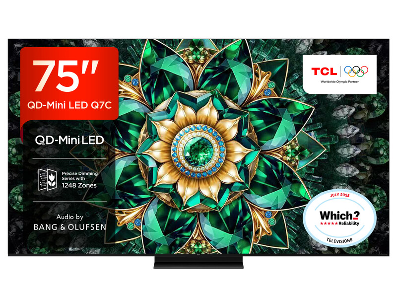 Tcl 75"Q7c Qd-Mini Led 4K Hdr Smart Google Tv-75Q7c(Up To 2048 Local Dimming Zones, 144Hz Native Refresh Rate, Audio By Bang & Olufsen)