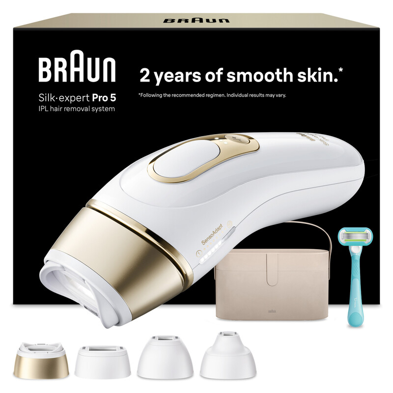 Braun IPL Silk·expert Pro 5, At Home Hair Removal, 4 Attachment Heads, PL5441