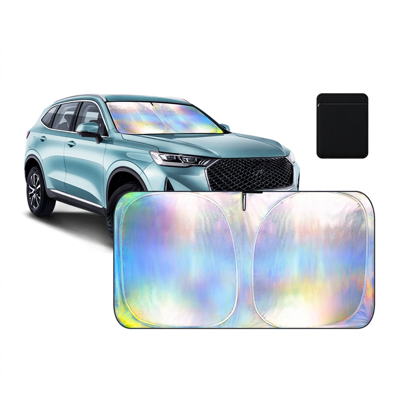Itutn Car Windshield Sunshade | Blocks Most Heat & Keeps Interior Cool | Universal Fits Cars, SUVs, Trucks | Automotive Sun Screen, Visor & Car Accessories for Summer | Medium (L:57.1*31.45Inches)