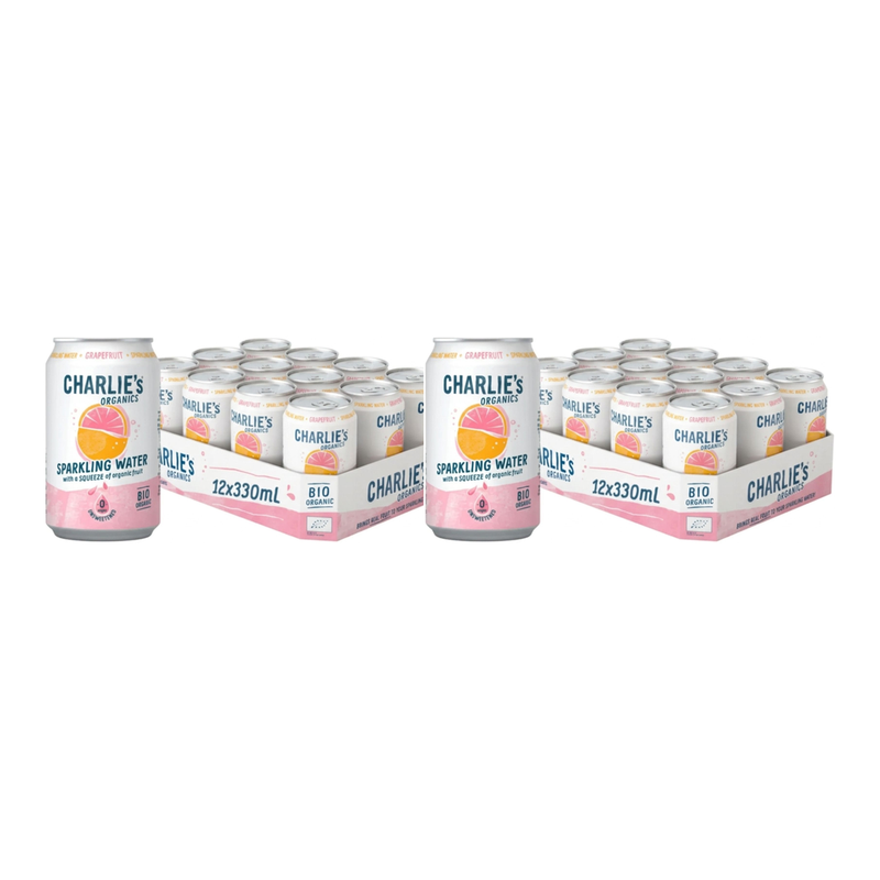 Charlie's Organics Bruiswater Grapefruit - 12 x 330 ml x2