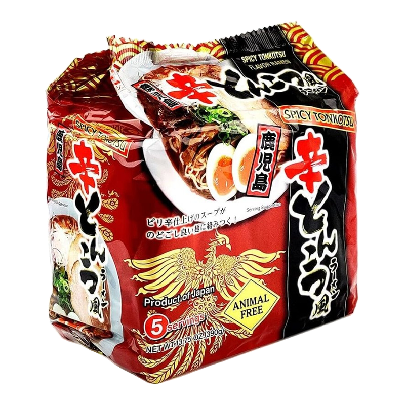 Higashimaru Spicy Tonkotsu-style Ramen 5 Servings 390 g/pack 東丸麻辣素食猪骨风味拉麵 5入 390 g/袋
