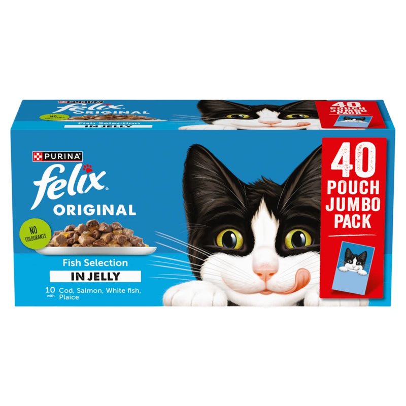 Original Fish Selection in Jelly Wet Cat Food 40x85g