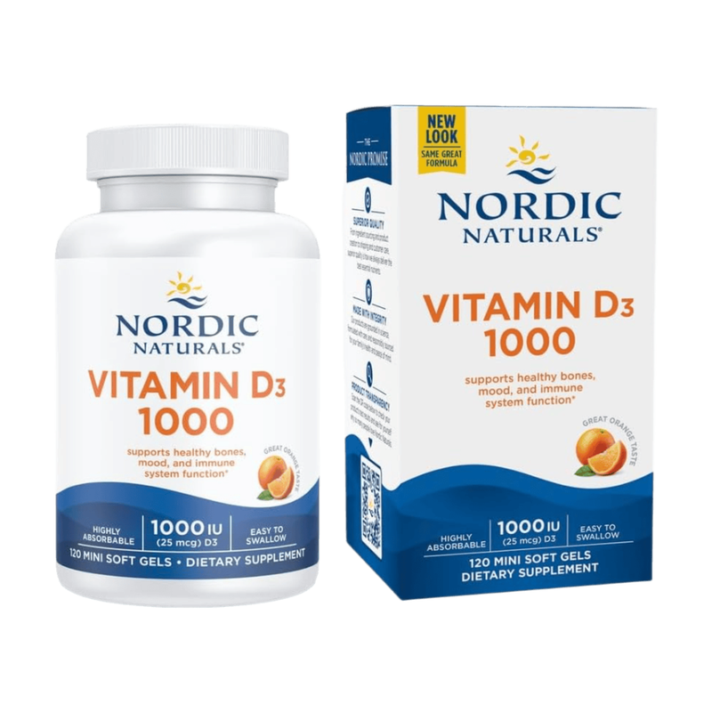 Nordic Naturals Orange Vitamin D3 Bone Immune 1000Iu Softgels Flavour - 120 Softgels