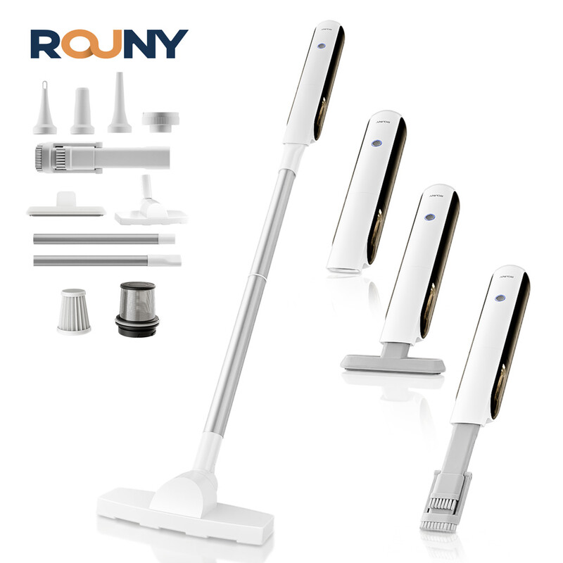 ROUNY Handheld Cordless Vacuum Cleaner, LED Light Mini Car Vacuum with Blower Function, 7 Nozzles, Washable HEPA Filter, Extension Rod and Floor Brush for Home and Car,X3 Pro