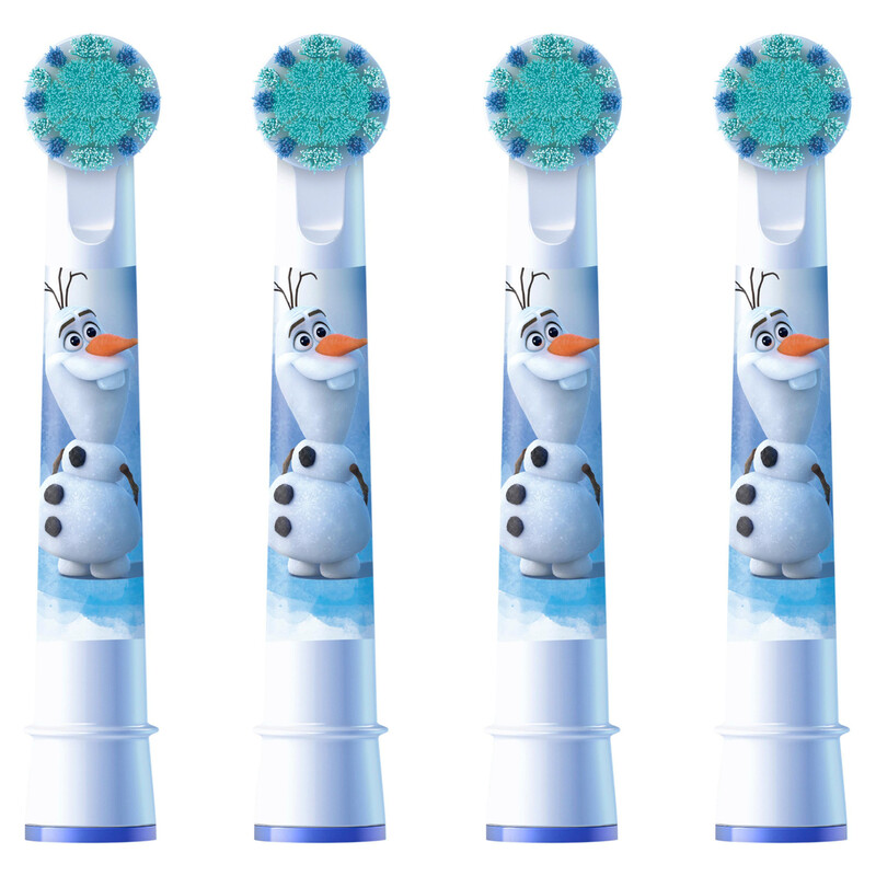 Oral-B Pro Kids 3+ Frozen Ersatz-Aufsteckbürsten, Extra-weiche Borsten, Kleiner runder Bürstenkopf, Einzeln verpackt, Kompatibel mit elektrischen Zahnbürsten von Oral-B Kids, 4er-Pack