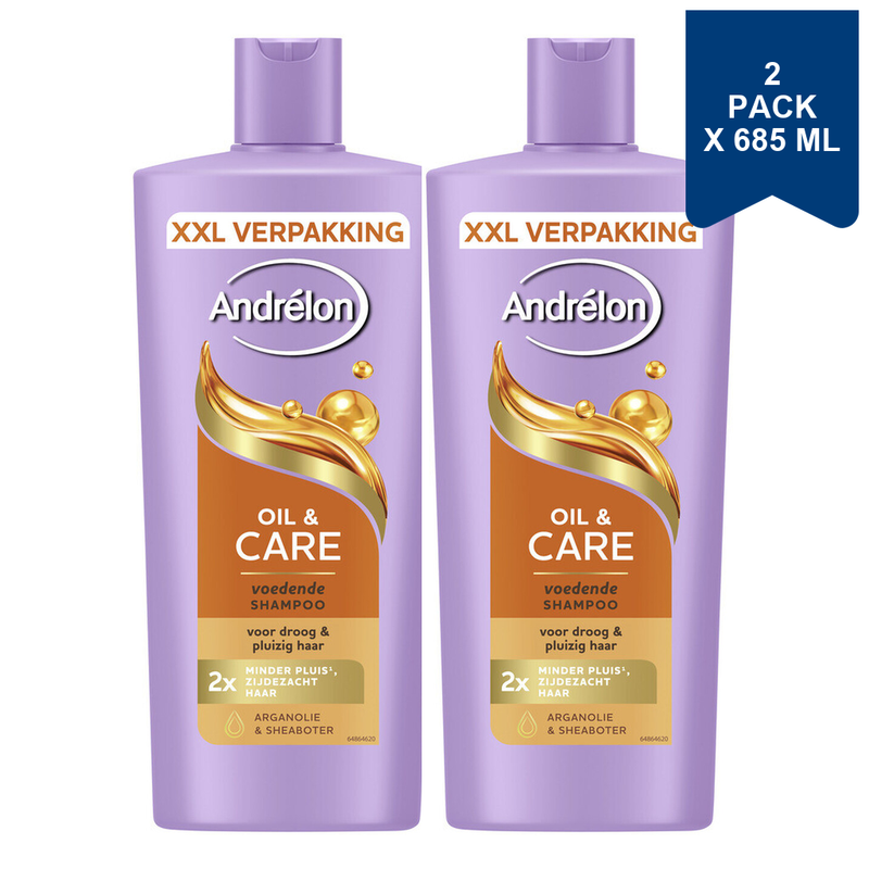 Andrélon Shampoo Olie & Verzorging 685 ml (2-Pack)