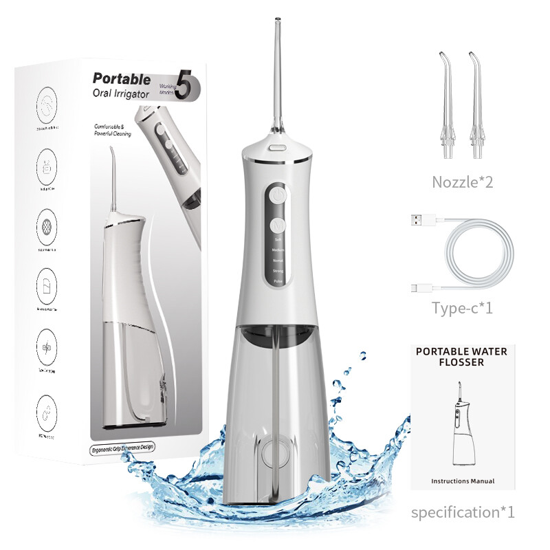 Rushi R-A31 Electric Water Flosser, 350ml Water Tank, 1500mAh Battery, White