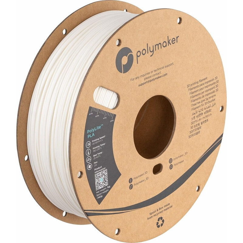 polymaker PolyLite PLA Weiß 1,75 mm 1000 g