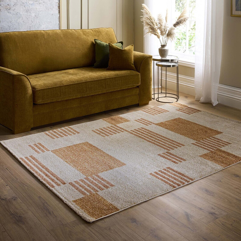 Rug Nomad Block Peach/Cream 160x230cm