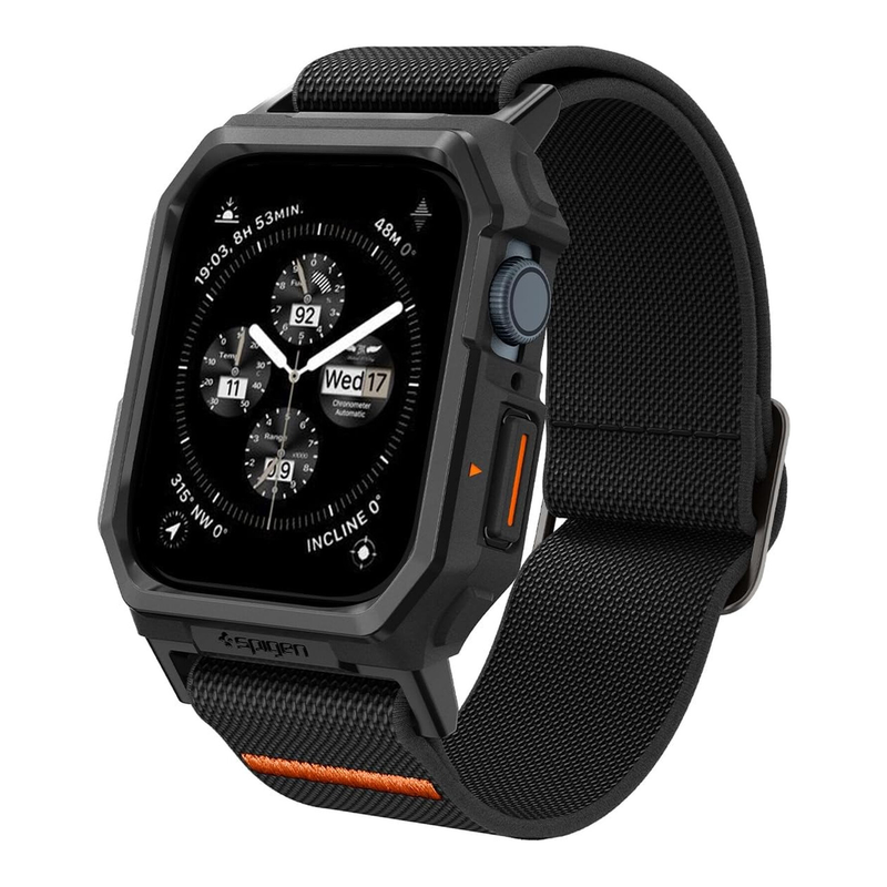 Spigen Lite Fit Pro Schutzhülle mit Armband für Apple Watch (44/45 mm) - Matt Schwarz