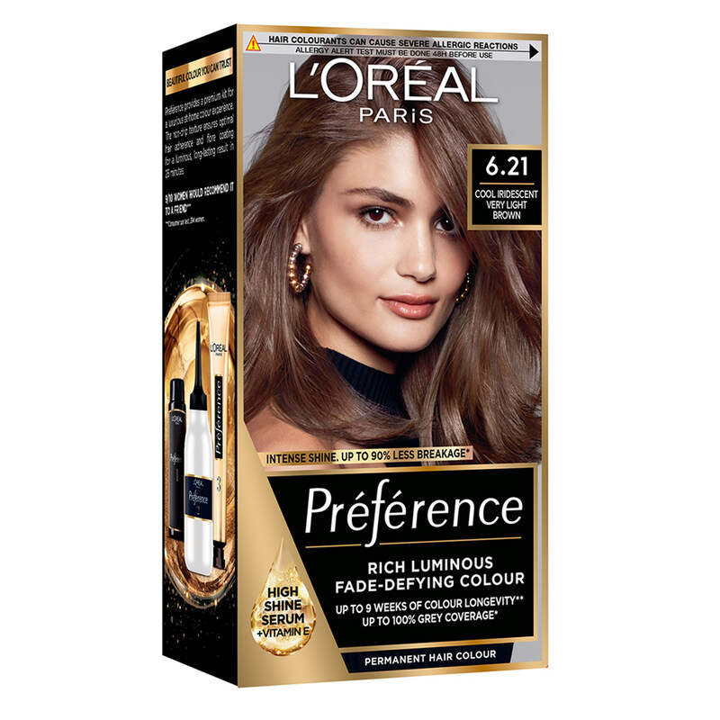 L'Oreal Preference 6.21 Iridescent Very Light Brown Permanent Hair Dye - Image 7