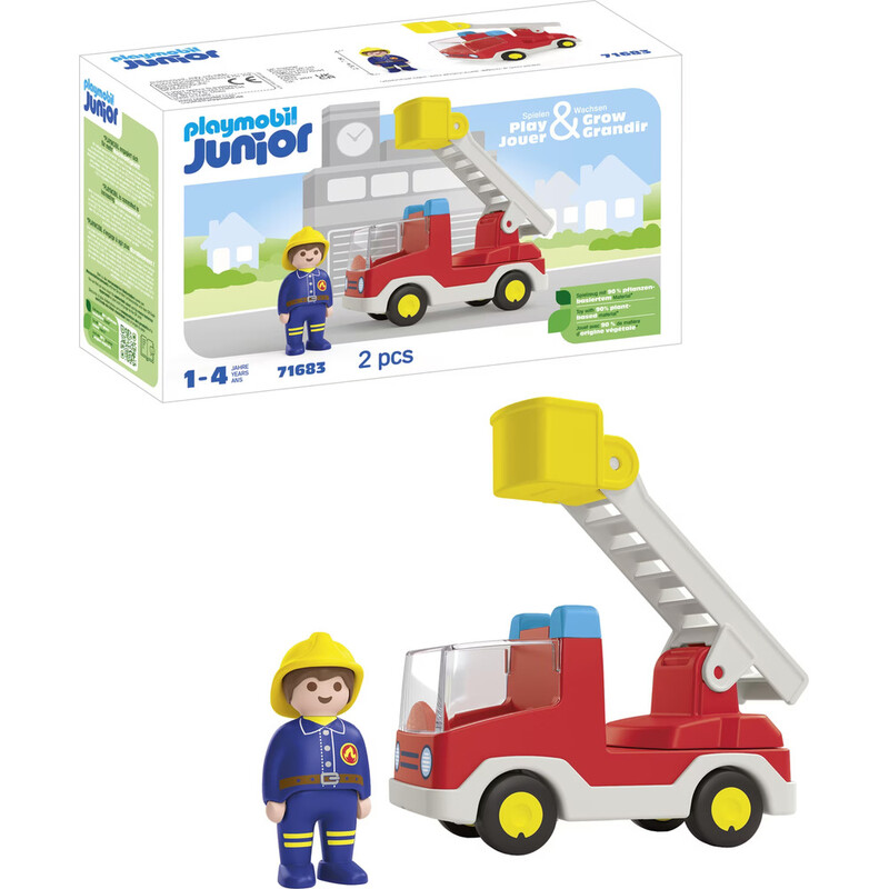 PLAYMOBIL JUNIOR: Feuerwehrleiterfahrzeug