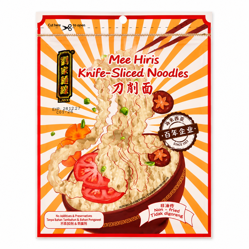 Liu Jia Mian Xian Nouilles Coupées au Couteau avec Sauce d'Assaisonnement 260 g