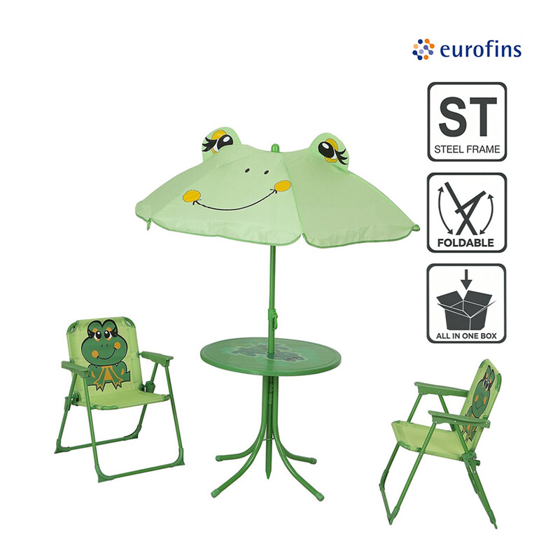 Terrabeta tuinmeubel-kinderpatioset met twee stoelen en één tafel/parasol