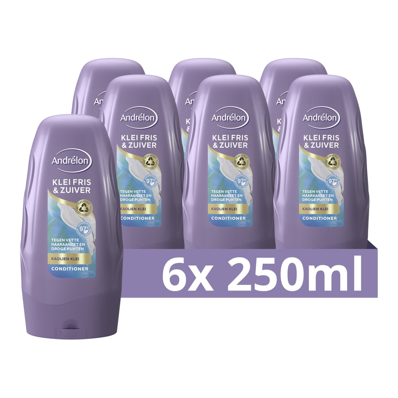 Andrelon Fresh&Pure conditioner (voordeelverpakking) - 6 x 250 ml