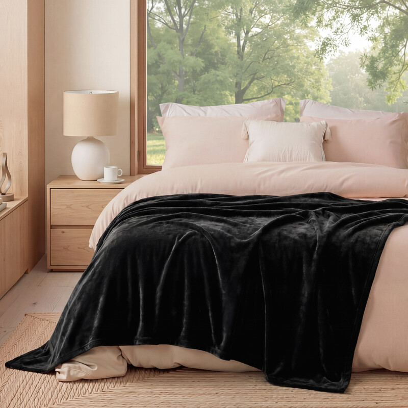 Kuscheldecke Flauschig Decke Fleecedecke - Wohndecke Warm Winter Weich, Sofadecke Kleine, Decke Couch Blanket, Wohn- & Kuscheldecken Kinder 130x150cm, Sofa überwurfdecke Schwarz, 90% Polyester