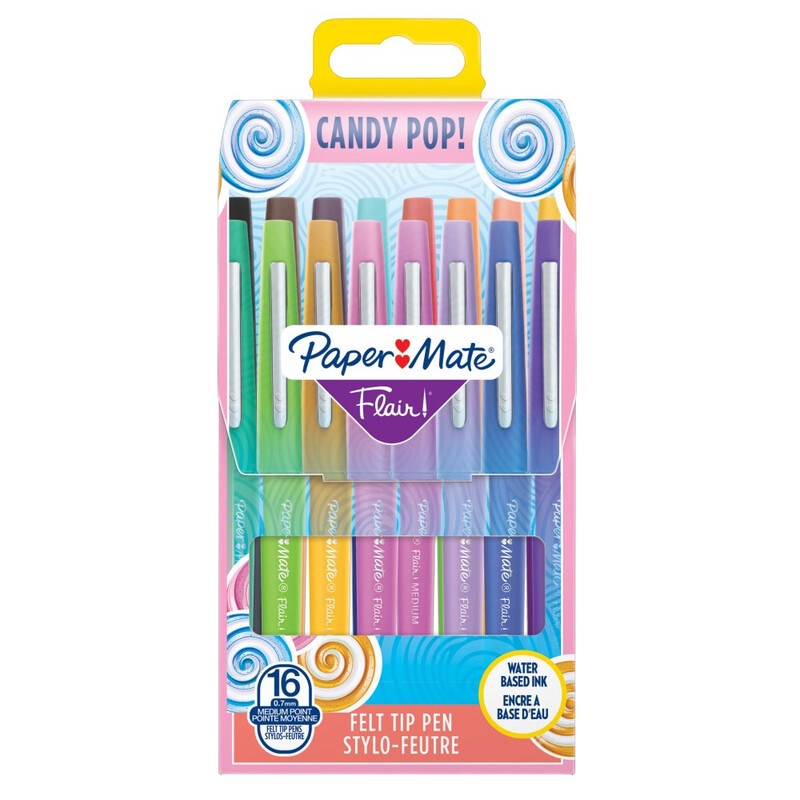 Feutre D'écriture Candy Pop Assort Pointe Moyenne X16 Paper Les 16 Feutres