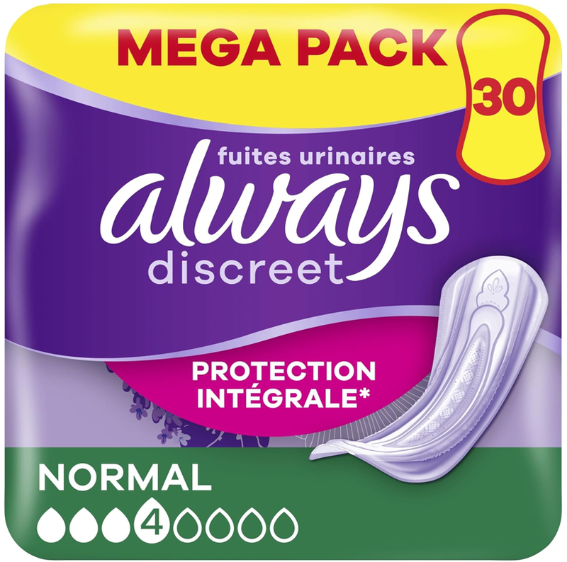 ALWAYS Discreet Normal - Serviettes D'Incontinence - 30 Unités