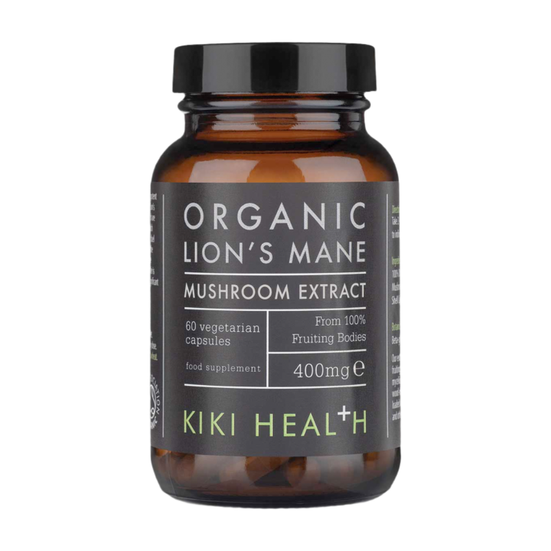 Kiki Health Lion's Mane Mushroom Extract 400Mg Vegan Cognitive Support Capsules - 60 Capsules