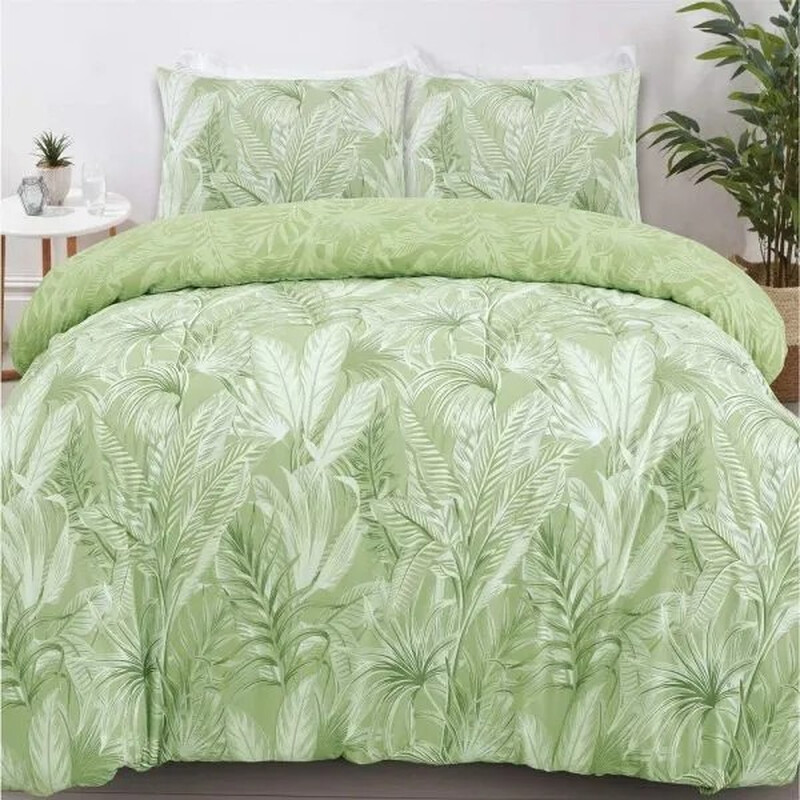 Duvet Cover Set Madeira Reversible Green Double