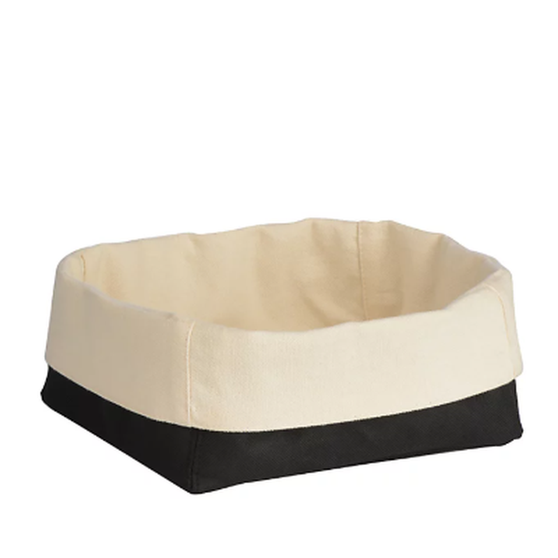 Black And Cream Folded Design Bread Basket