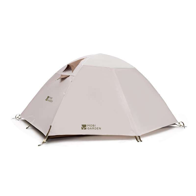 Mobi Garden, LUNTA 68D Hiking Tent, Ultralight Waterproof Tent, Double Person Hiking Camping Tent, Lightweight Outdoor Shelter, White, Aluminum Alloy Frame with Waterproof and Breathable Design
