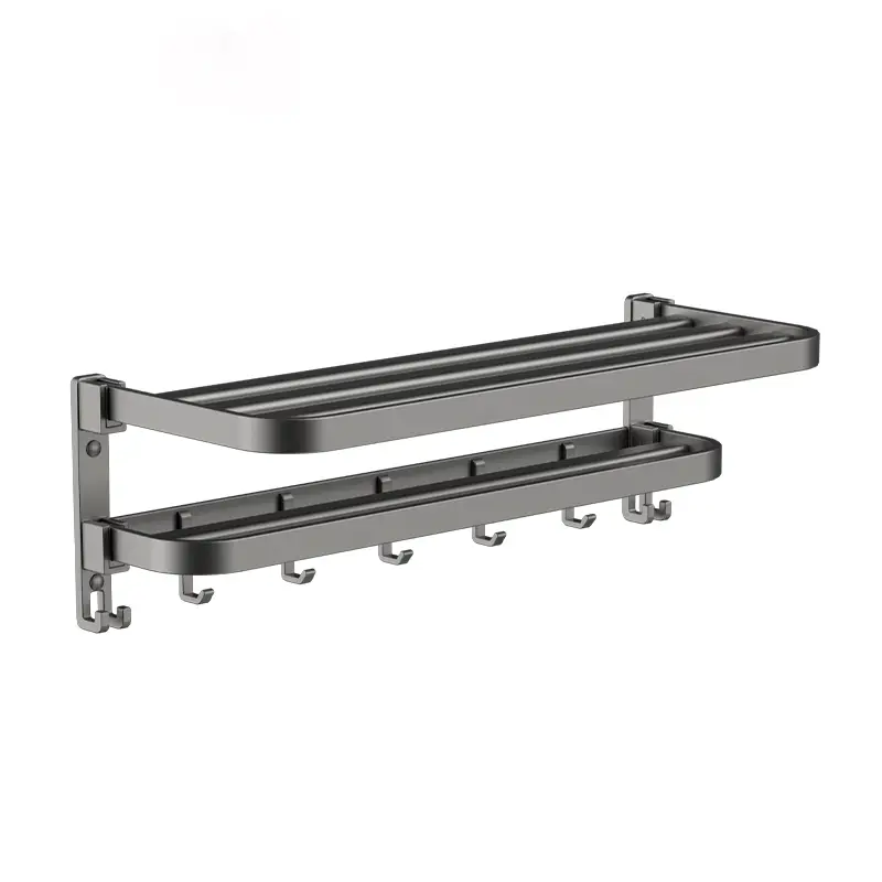 Ochama X J.ZAO Handdoekstang van aluminium zonder boren - Badkamerhanddoekstang Opvouwbare Handdoekhouder