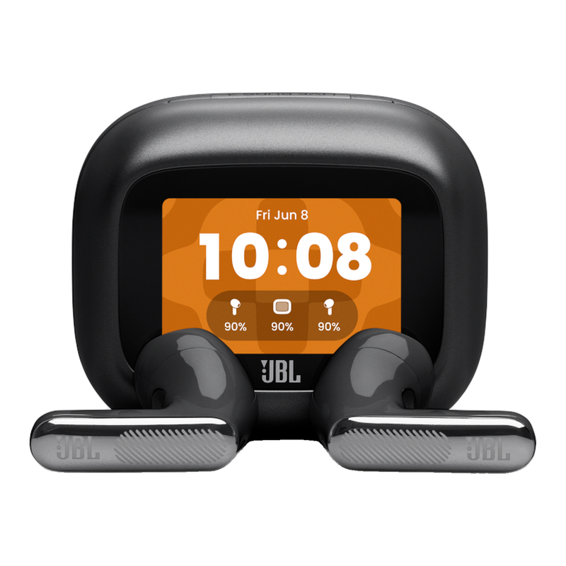 JBL LIVE FLEX 4 – True Wireless Ohrhörer mit Geräuschunterdrückung, kabelloses Aufladen, intelligente Ohrhörer-Box, Schwarz