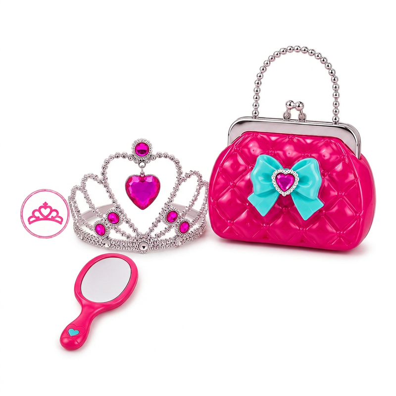 Prinzessin Handtasche und Krone Zubehörset 9-teiliges Kinderkostüm-Spielzeug für Halloween und Weihnachtsgeschenke