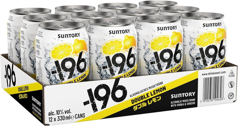 Suntory -196 Wodka Double Lemon Mischgetränk 12 × 0,33 L