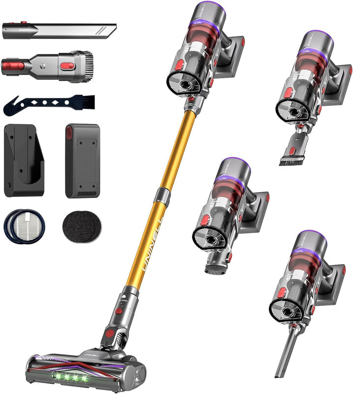 UV5 Cordless Vacuum Cleaner, 48000Pa 550W 65Mins Vacuum Cleaners for Home,LED Touch D