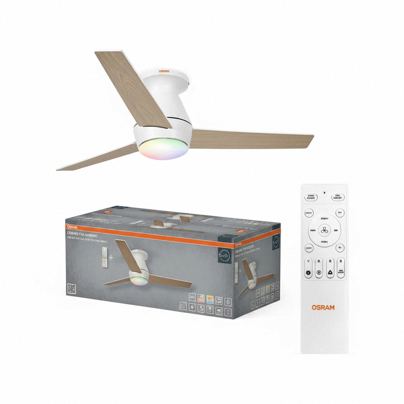 OSRAM Deckenventilator LED Plafond 38 W CCT RGB Fernbedienung Deckenventilator Nordes