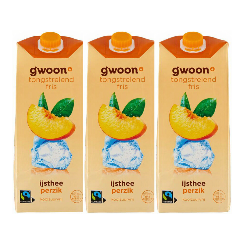 g'woon Perzik ijsthee - 1,5 L x3
