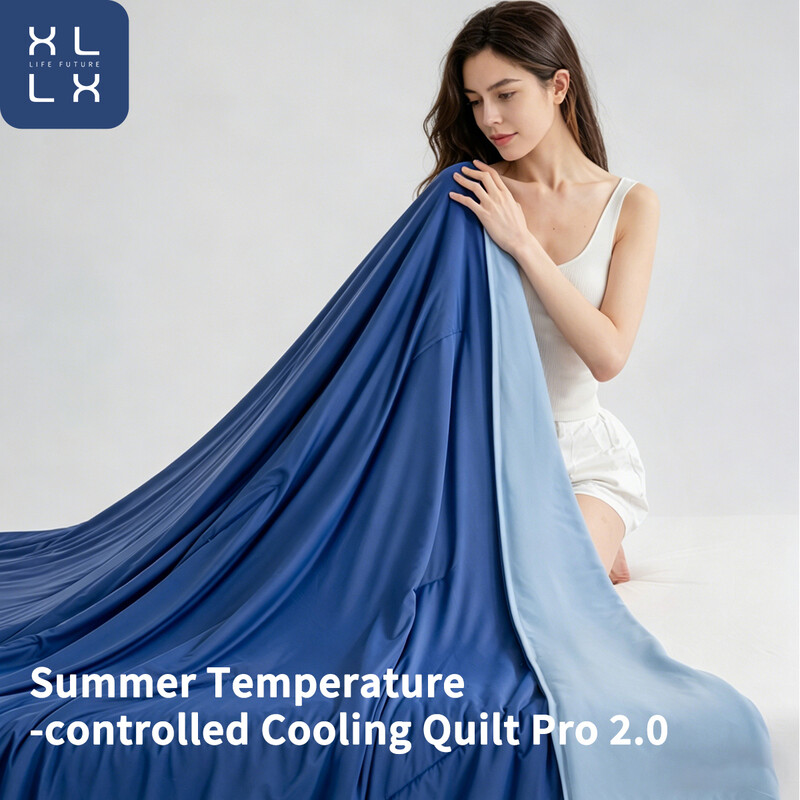【Kühlendes Sommergewebe】 XLLX 1 Stück doppelseitige Sommerdecke, kühles Gewebe auf der Seite A & hautfreundliches, weiches Gewebe auf der Seite B, leitet Wärme ab, um Erwachsene in schwülen Sommernächten kühl zu halten, dünne, kühle, leichte Decke, für al