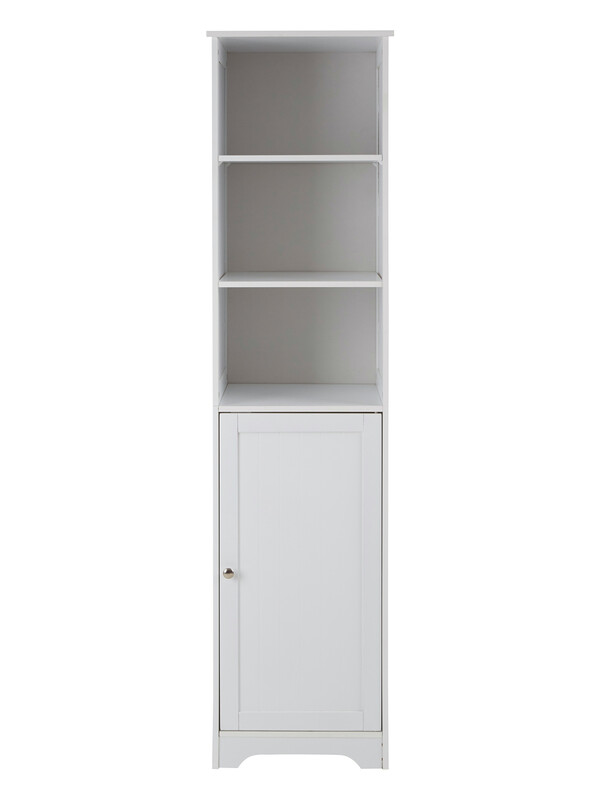 Storage Cabinet Portern 1 Door White Tall