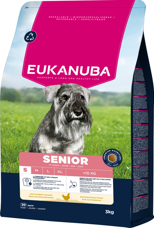 Eukanuba Life Care Senior Hondenvoer voor Kleine Rassen met Kip 3 kg