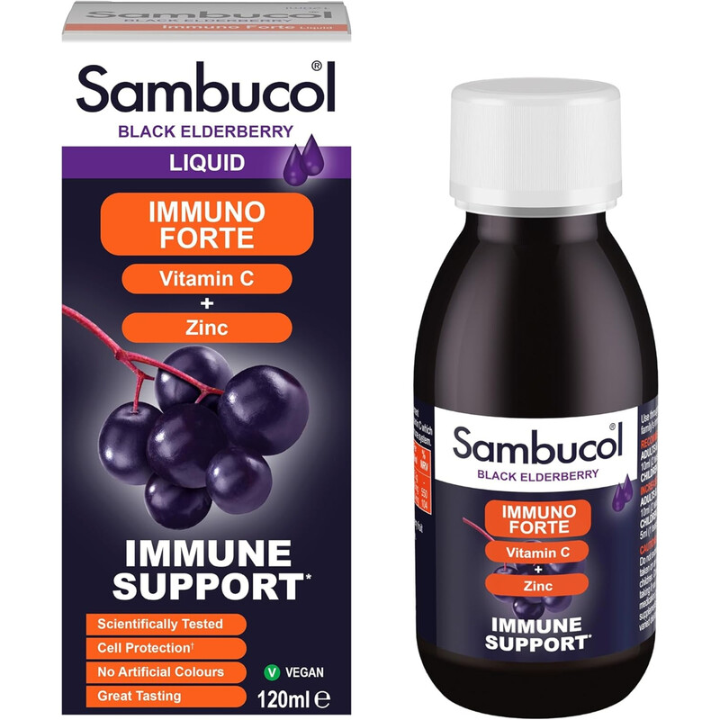 Sambucol Black Elderberry Immuno Forte Liquid - 120Ml